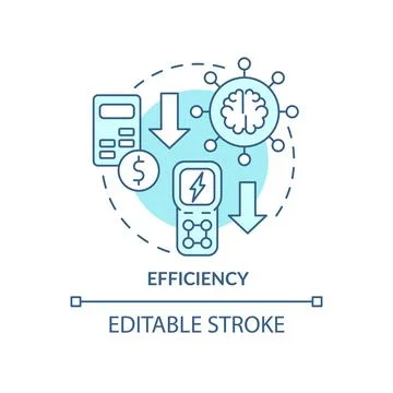 Efficiency turquoise concept icon Stock Illustration