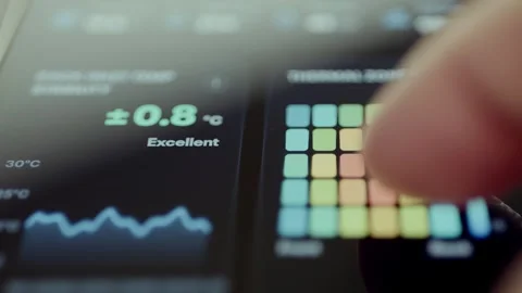 Efficiency Variation Marked Excellent Beside Interactive Heat Map 4K Stock Footage 341357018