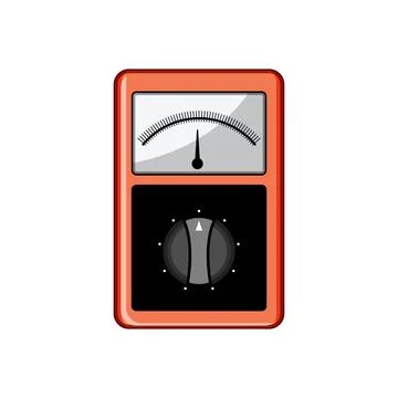 Efficiency watt meter cartoon vector illustration Stock Illustration