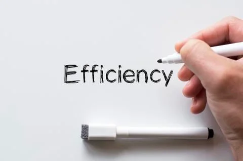 Efficiency written on whiteboard Stock Photos