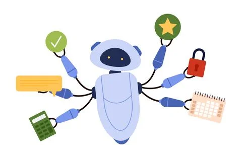 Efficient AI technology to help productivity, innovation service for work イラスト素材