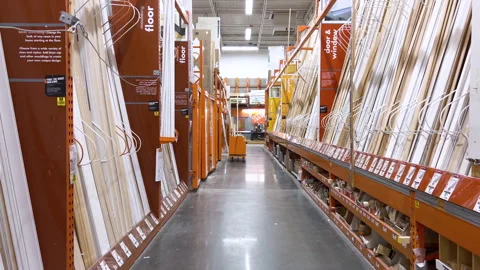 Efficient Aisle Organization at Home Improvement Store Stock-Footage 320883775