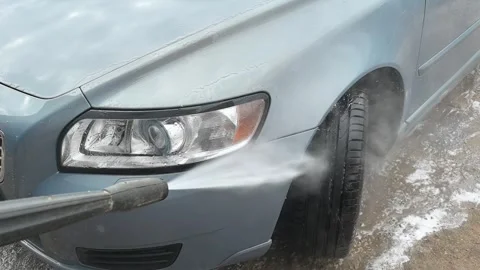 An Efficient and Effective Car Washing Process Utilizing a Pressure Washer for B Stock Footage 305407252