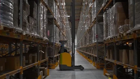 Efficient Cargo Management Solutions for Industrial Storehouses Stock-Footage 241001325
