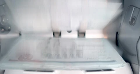 Efficient Cash Counting Machine Counts 5 Egyptian Pounds for Investments Stock-Footage 317922757