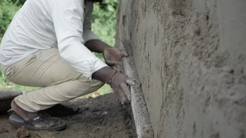 Efficient Cement Mixing in Construction Site Stock Footage 324032876