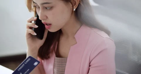 Efficient communication in customer service a close-up in personal finance Stock Footage 301275046