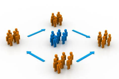 Efficient communication network Stock Illustration