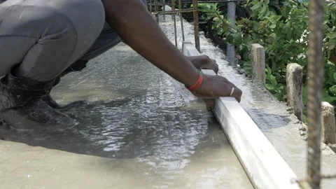 Efficient Concrete Construction - Expert Techniques and Tools Stock Footage 324028248