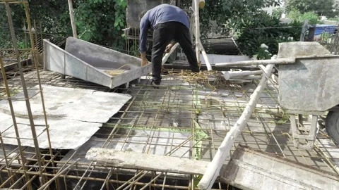 Efficient Construction - Expert Worker on Site Stock Footage 324023675