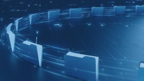 Efficient Digital Data Management System with File Transfer Stock Footage 344752457