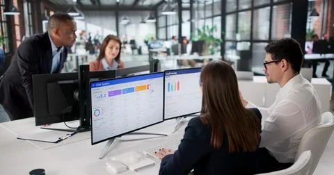 Efficient Digital Marketing Strategy With Diverse Team And Advanced Analytics Stock Photos