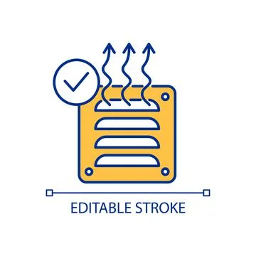 Efficient ductwork RGB color icon Stock Illustration
