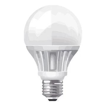 Efficient electric lamp illuminates with bright light Stock Illustration