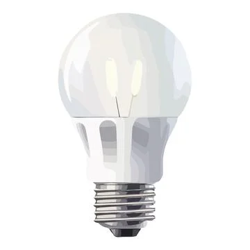 Efficient electric lightbulb glows bright with innovation Stock Illustration