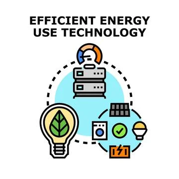 Efficient energy use technology vector illustration Stockillustratie