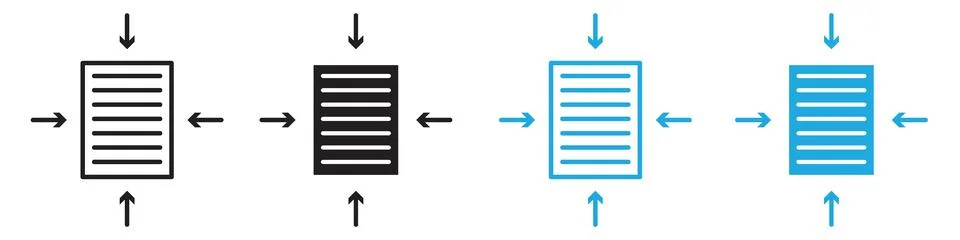 Efficient File Compression Icon for Space-Saving Document Storage Solutions Stock Illustration