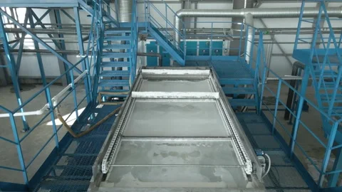 Efficient filtration techniques in a modern factory environment. Approaching Stock Footage 306300197