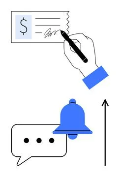 Efficient Financial Transactions and Communication Streamlined Messaging an.. イラスト素材
