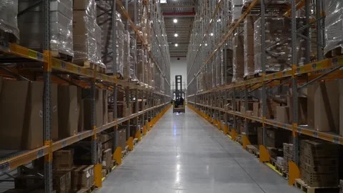 Efficient Forklift Logistics: Enabling Smooth Warehouse Operations Vídeo Stock 241591560
