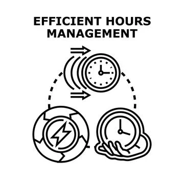 Efficient hours management concept vector illustration Stock Illustration