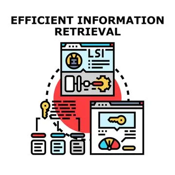 Efficient information retrieval process with data optimization 库存插图