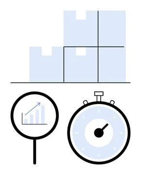Efficient Inventory Management with Data Analysis and Timely Logistics Solutions イラスト素材
