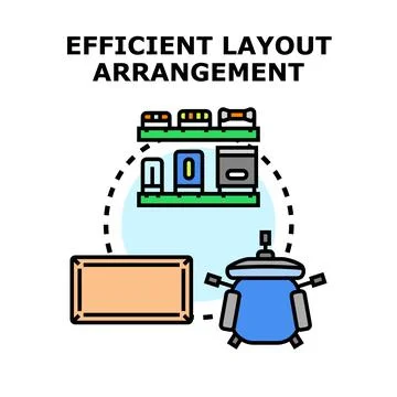 Efficient layout arrangement concept for optimizing space Illustration