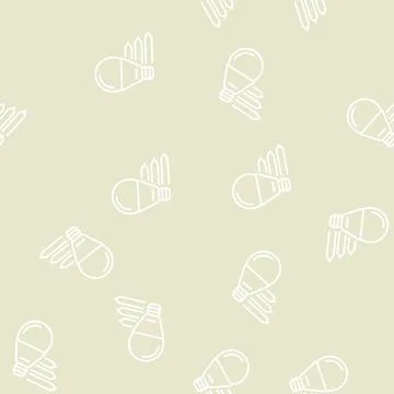 Efficient light bulb line seamless pattern 库存插图