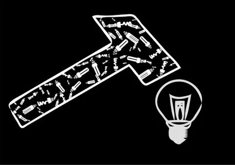 Efficient light bulbs Stock Illustration