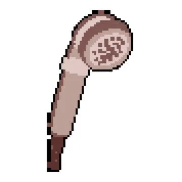 Efficient low flow showerhead pixel art vector illustration Stock Illustration
