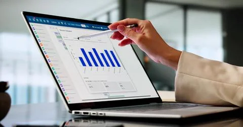 Efficient Manager Organizing Project Timeline On Computer Using Calendar Soft Stock Photos