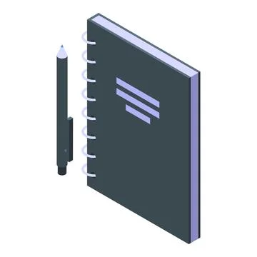 Efficient notebook icon isometric vector. Self education イラスト素材