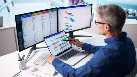 Efficient Office Organization With Event Scheduling Software Stock Footage 328408792