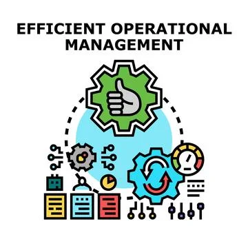Efficient operational management business process optimizing performance 스톡 일러스트