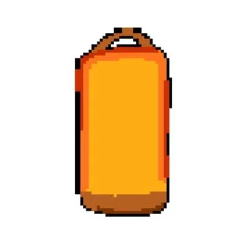 Efficient packing cube pixel art vector illustration Stock Illustration