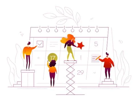 Efficient planning - modern flat design style illustration Stock Illustration