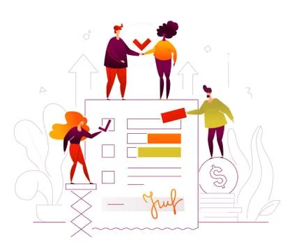 Efficient planning - modern flat design style illustration Stock Illustration