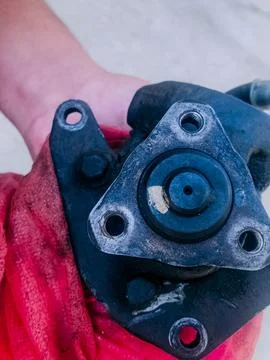 Efficient power steering hydraulic pump systems Stock Photos