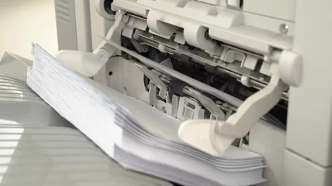 An Efficient Printing Process is Essential in Modern Office Equipment and Video stock 300490120