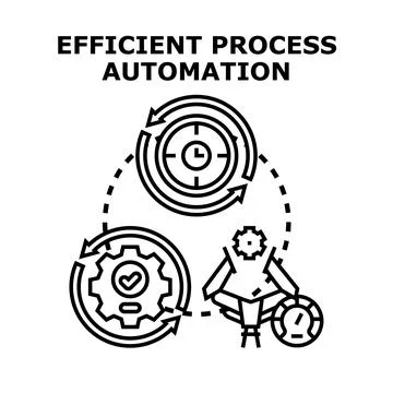 Efficient process automation optimizing business workflow 스톡 일러스트