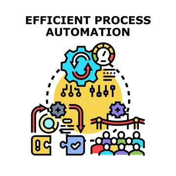 Efficient process automation optimizing business workflow development Stock Illustration