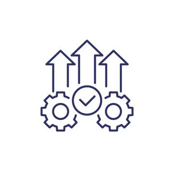 Efficient production and efficiency line icon イラスト素材