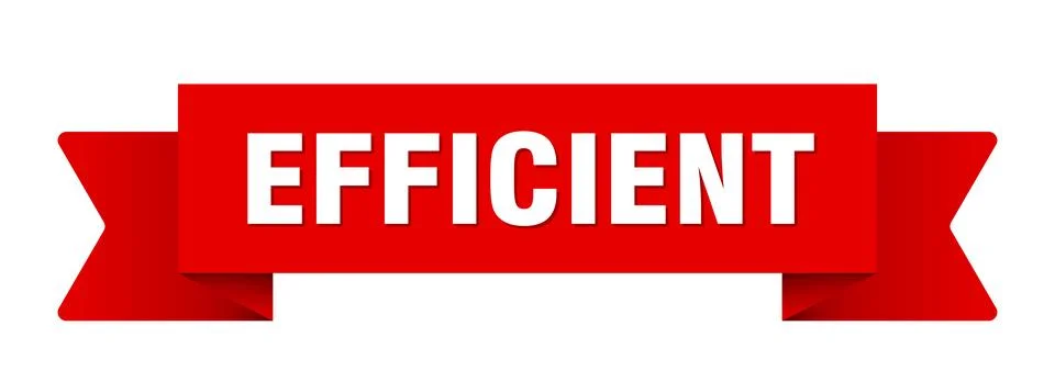 Efficient ribbon isolated on transparent background. efficient ribbon Stock Illustration