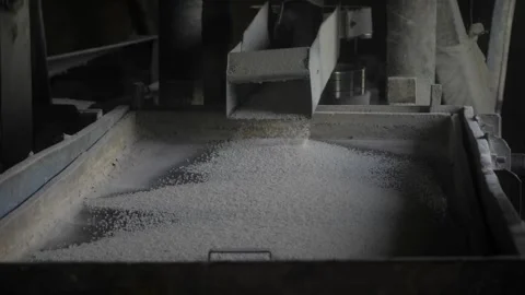 Efficient Rice Processing - Inside the Mill with a New Perspective Stock Footage 324041662