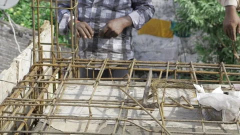 Efficient Scaffolding Construction - A Skilled Craftsman at Work Stock Footage 324024091