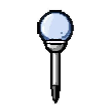 Efficient solar powered garden lamp pixel art vector illustration Stock Illustration