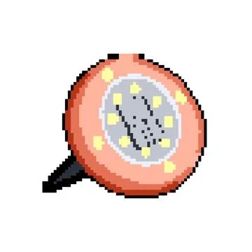 Efficient solar powered garden lamp pixel art vector illustration Stock Illustration
