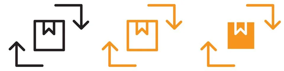 Efficient Supply Chain Process Icon for Logistics and Business Graphics Ide.. Stock Illustration