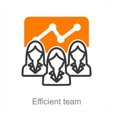 Efficient team Stock Illustration